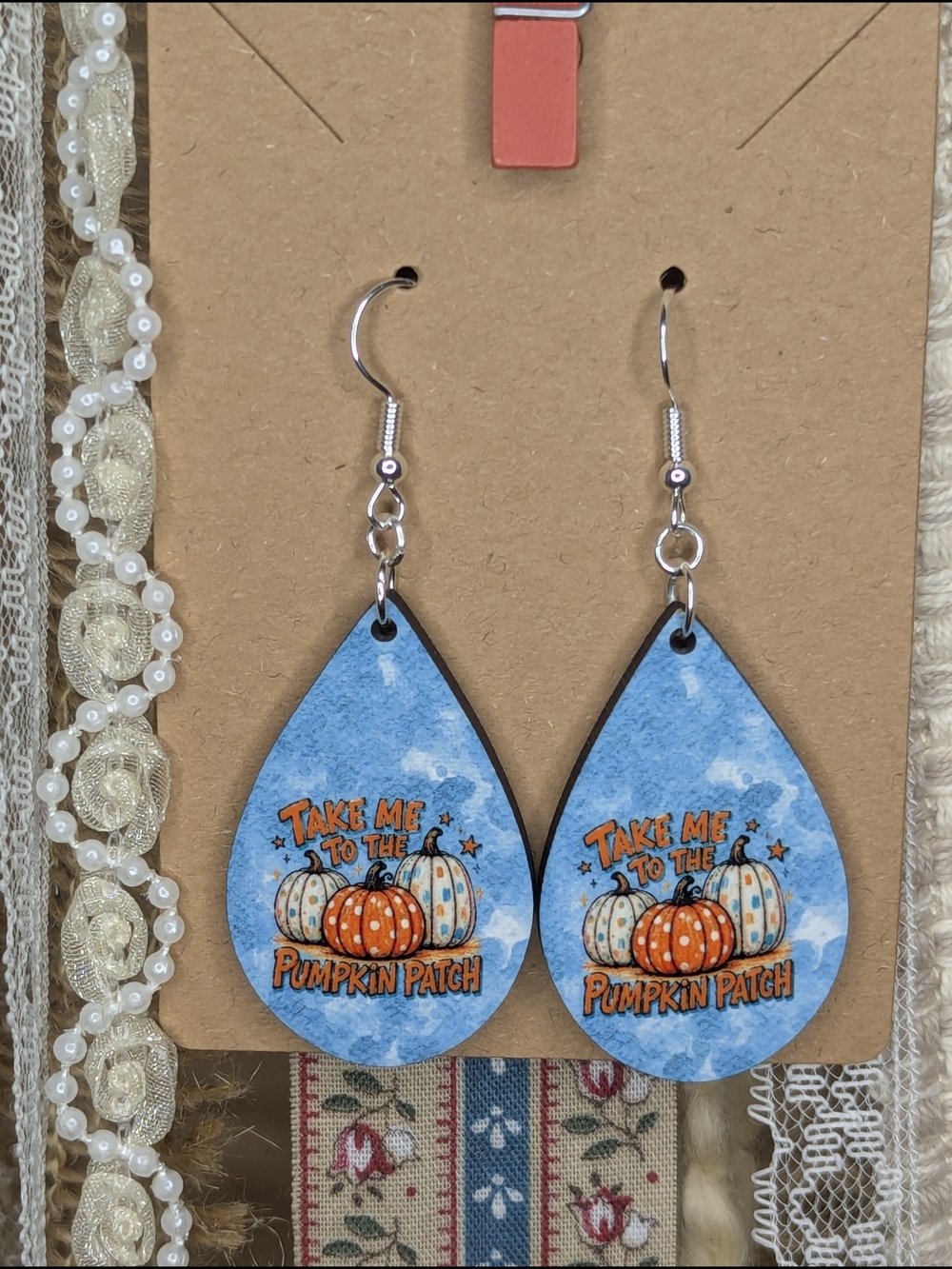 Pumpkin Patch Earrings - Blue
